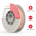 YESWELDER MIG Welding Wire, ER70S-6 Solid Carbon Steel, .030 Inch 10LB (0.8mm 4.5kg), High Feedability Strong ABS Plastic Spool MIG Wire
