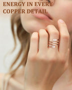 Fashtour 100% Pure Copper Rings for Women & Men, Adjustable Handmade Rings