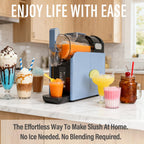 Lifecreek 98oz Slushie Machine for Home with No Ice Needed, 6 Preset Programs, Self-Cleaning Function, Quiet Operation, Perfect for Making Frozen Margaritas, Milkshakes, Smoothies, Frappes,Blue