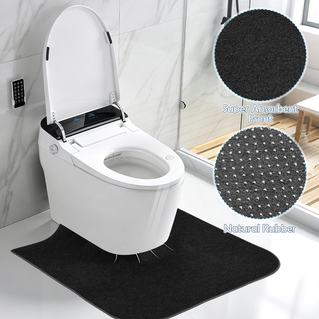 Yudlto 8 Pack U Shaped Toilet Mats Washable Absorbent Non Slip Bathroom