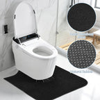 Yudlto 8 Pack U Shaped Toilet Mats Washable Absorbent Non Slip Bathroom