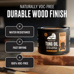 Walrus Oil - Polymerized Tung Oil. 100% Natural, VOC-Free, Heat Bodied, Fast Curing Wood Sealer and Finish. Food-Contact Safe, 16oz Can