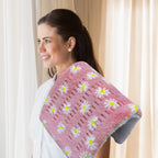 GOQOTOMO Flower Heating Pad for Back Pain Relief- 12" x 24"12 Heat Levels, 8 Timers Stay on, Machine Washable -F1224