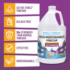 Simply Vinegar Industrial Strength 49% Vinegar – High-Performance Concentrated Cleaner for Home, Garden, Driveways & More – Biodegradable & Bleach-Free (Not for Food Use) - 128 oz (Pack of 2)