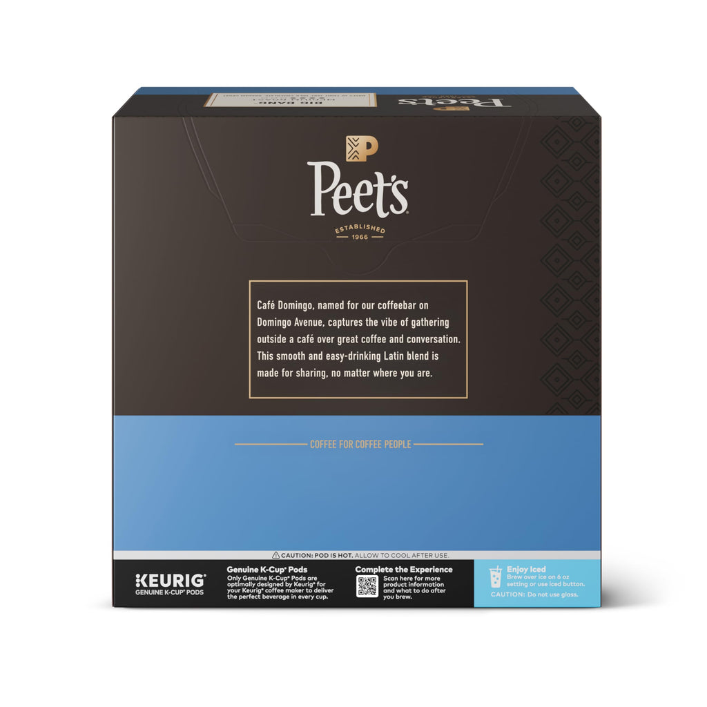 Peet's Coffee Coffee Pods, Medium Roast, Café Domingo, 54 K Cups