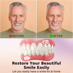 Upper and Lower Veneer, Dentures for Women and Men, Fake Teeth, Natural Shade! Fix Your Smile at Home Within Minutes!