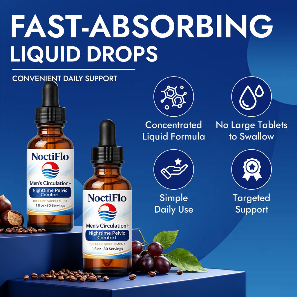 Qoenba Noctiflo Flow Support Drops for Men, 1 fl oz