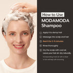 MODA Pro-Change Black Shampoo | Korean Hair Darkening, Volumizing & Anti-Hair Fall Shampoo | Paraben & Sulfate Free, Natural Formula for Thicker, Fuller Hair (10.5 oz)