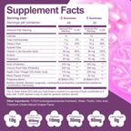 Migcopat 10G Fiber Gummies for Adults, No Sugar Added Grape Flavor, Fiber Supplement with 30 Billion CFU Probiotics Blend, ACV, Vitamin C, Inulin, Support Digestive Health, 90 Count