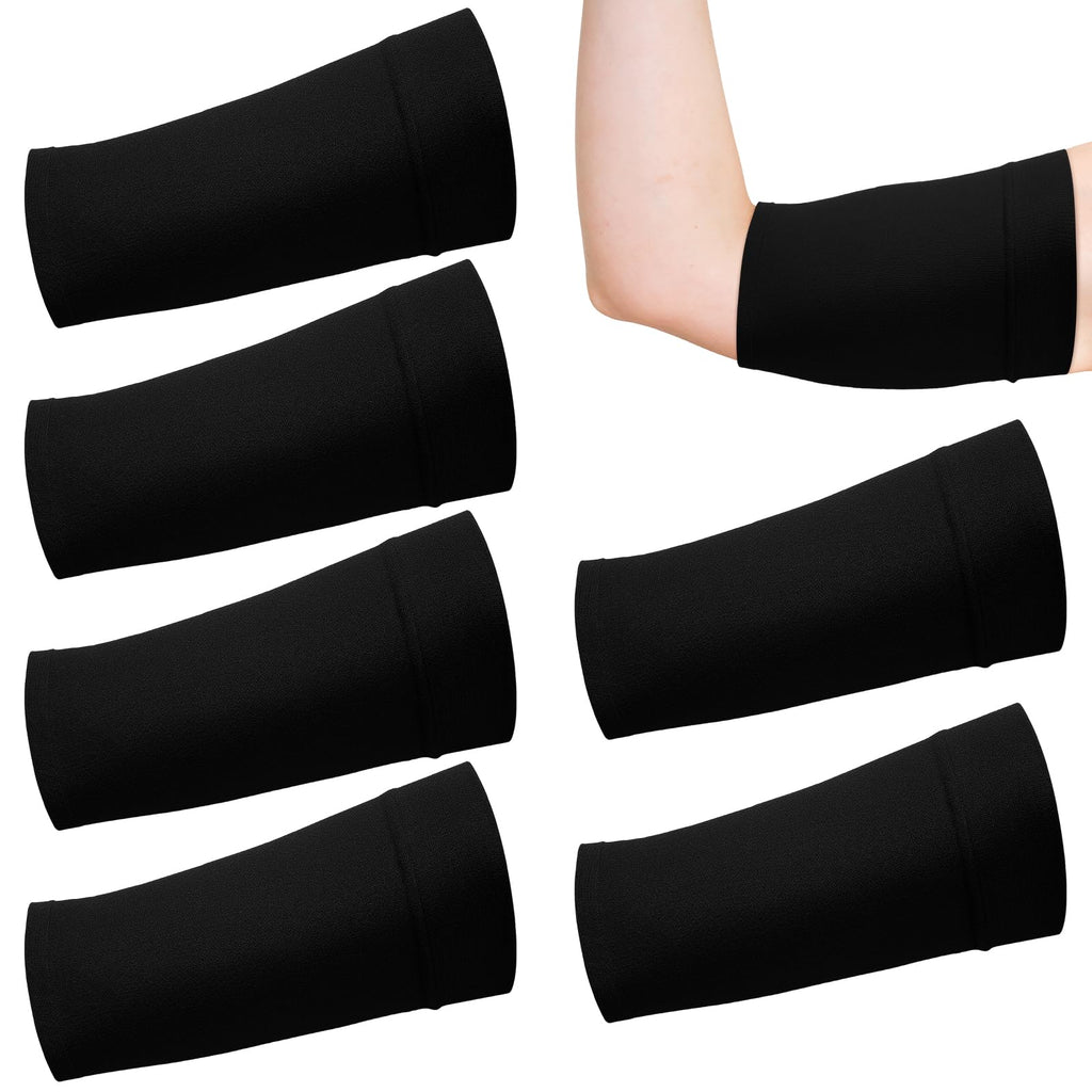 Vinsatin 6 Pcs PICC Line Sleeve Cover PICC Line Shower Cover Fashionable Breathable Upper Arm Sleeves for Women Men(Large,Black)