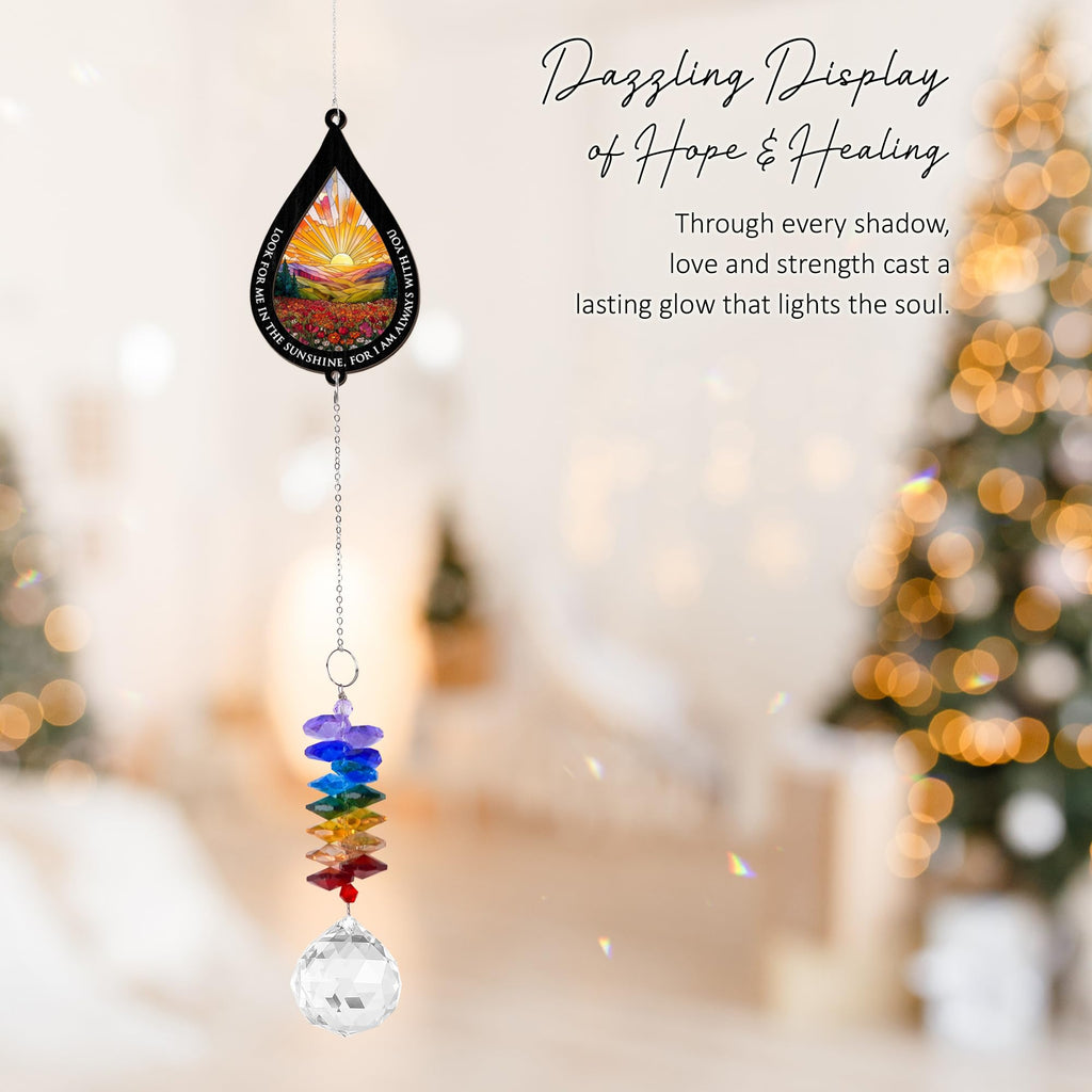 GIFTELIX Suncatcher Look for Me in The Sunshine - Sympathy Gift for Loss of Loved One - Grief Gifts - Heaven Funeral Keepsake - Gift for Women Daughter Friend Sister