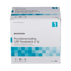 McKesson Povidone Iodine 10% Swabs Stick [50 Sticks] Sterile Swabsticks, Topical Pre-Surgical and First Aid
