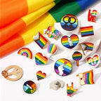 DTOFOOT 72Pcs Gay Pride Enamel Pins Bulk Rainbow LGBT Lapel Brooch Badges