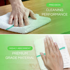 Towels N More 24 Pack 16x19 Bar Mop Towels High Absorbent Cotton Reusable Kitchen Towels - Quick Drying Towels for Chef, Cook, Home, Restaurant, Bar Glass Cleaning Towels (24, Green Stripe)