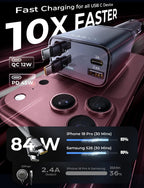 LISEN Retractable Car Charger USB C Fast Charge for iPhone 18 17 Pro Max