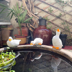 3PCS Duck Statues Resin Ducks Outdoor Garden Yard Porch Duck Pond Decor