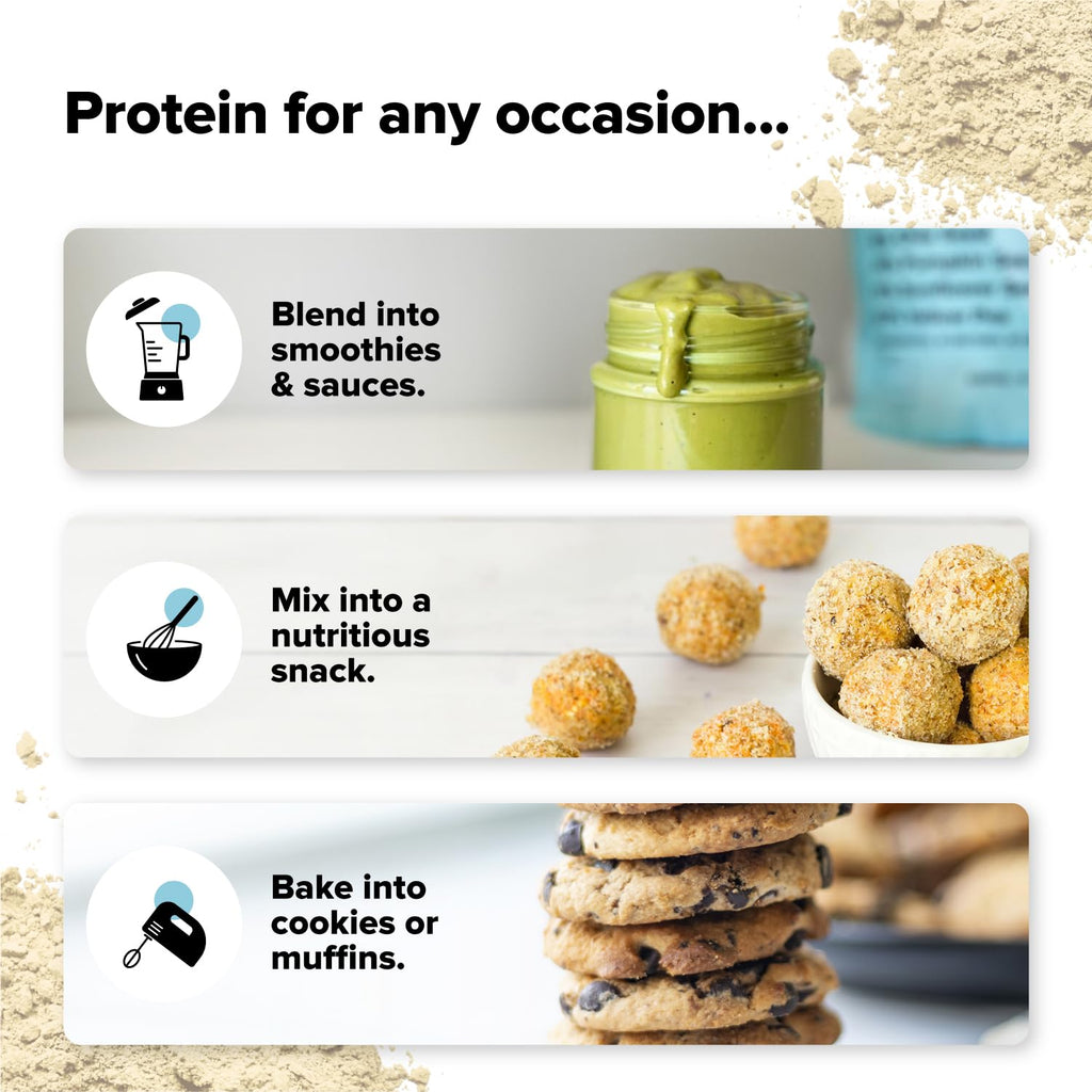 Complement Vegan Unflavored Protein Powder - Organic Protein Low Carb, Low Calorie, Sugar Free, Soy Free, Non-GMO, Gluten Free - 15g Yellow Pea, Pumpkin Seed Plant-Based Protein (15 Servings)