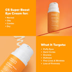 Paula's Choice C5 Super Boost Eye Cream for Dark Circles, Puffy Eyes, Fine Lines & Crow’s Feet, Eye Repair Cream with 5% Vitamin C, Hyaluronic Acid & Peptides, Fragrance Free, 0.5 fl oz