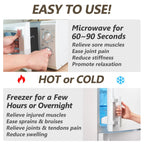 RelaxCoo Microwave Heating pad with Washable Cover 6 * 12" Microwavable Heat Pad for Neck Shoulder, Cramps, Back Pain Relief, Warm Compress Bean Bag Moist Heat Pack for Muscles, Joints, 2 Pack