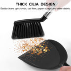 NACENA Mini Broom and Dustpan Set, Small Dust Pan and Brush Set, Green