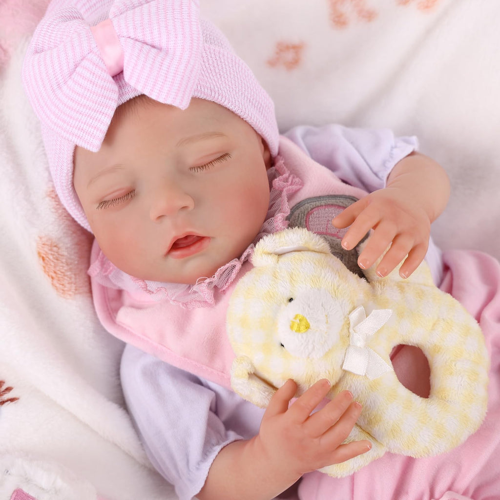 BABESIDE Lifelike Reborn Baby Dolls Boy - 17-Inch Baby Soft Body Realistic-Newborn Baby Doll Full Body Vinyl Real Life Baby Dolls with Toy Accessories for Kids