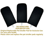 ROODO Pet Stroller Mat,Dog Stroller Cushion,Inner Pad for Exclusive Use,Original,Replaceable,Easy to Clean,Set of 3 pc(Black)