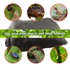 Fruit Tree Netting Covers with Zipper to Protect from Squirrels and Birds Large Netting for Fruit Trees Net Protection, Black, 71" x 75", 1 Pack