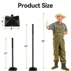 48" Handle Steel Tamper,8×8" Tamper Tool Landscaping