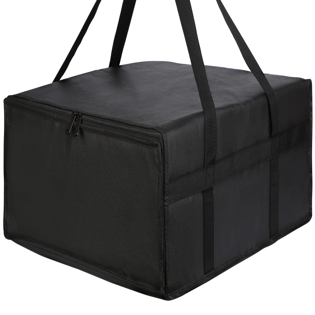 musbus Pizza Carrier Insulated Bags Large for Deliveries, Insulated Pizza Carrier Delivery Bag 20 x 20 inch inches Food Bag for Personal and Professional Use (Black), Black, 20W x 20D x 14H, Modern
