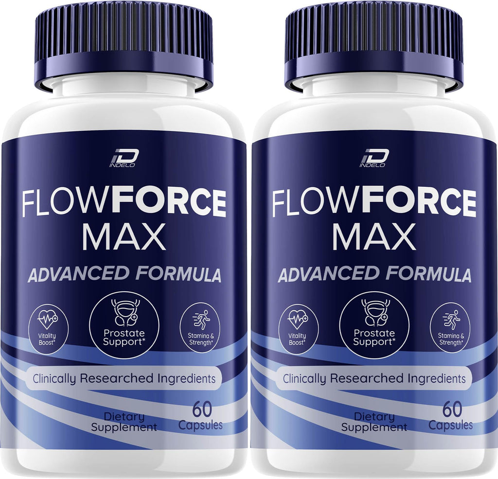Indelo (2 Pack) FlowForce Max Advanced Formula - Energy, Supplement for Men, FlowForce Max, Flowforce Max for Health Support, Reviews (120 Capsules)