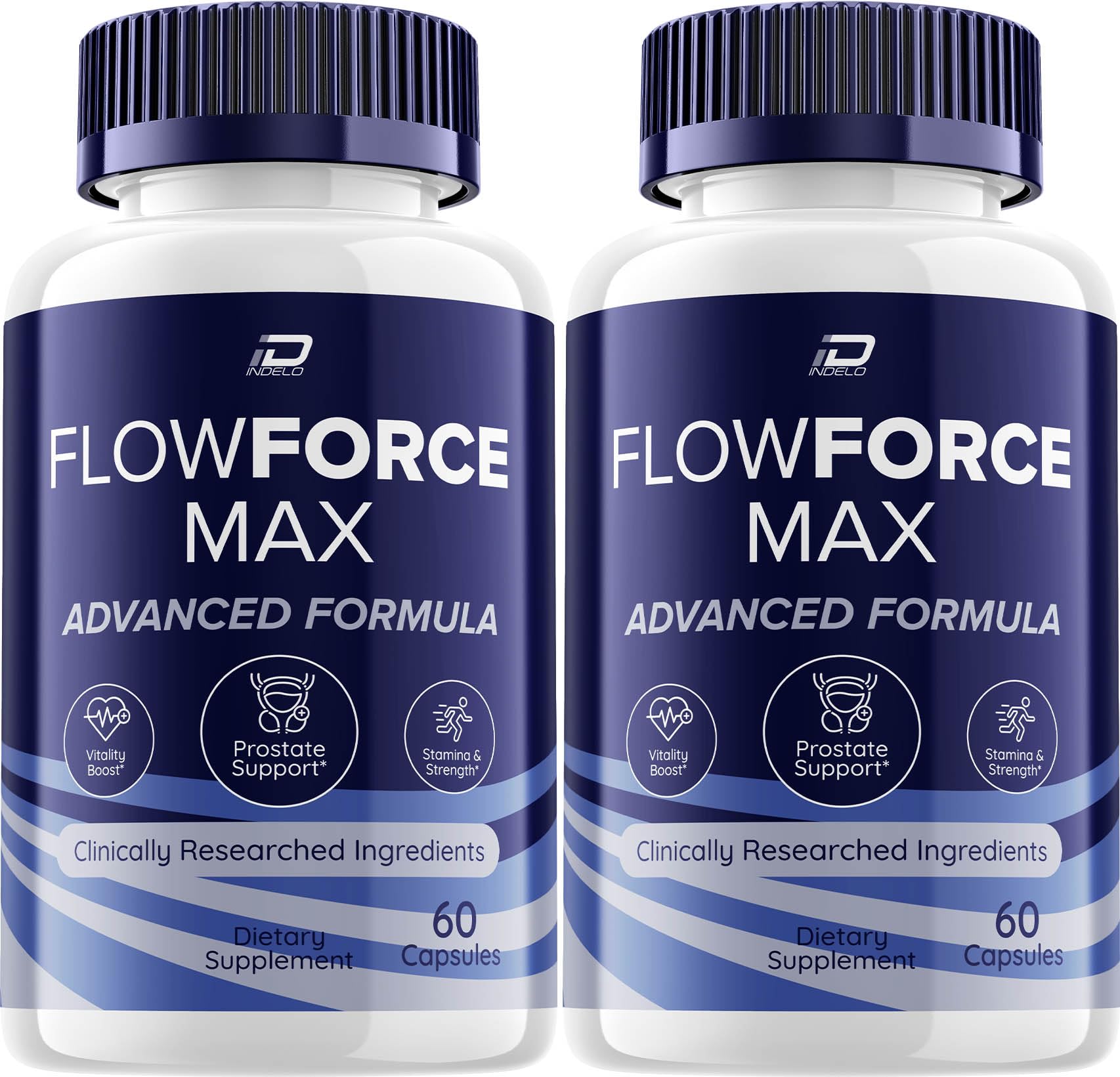 Indelo (2 Pack) FlowForce Max Advanced Formula - Energy, Supplement for Men, FlowForce Max, Flowforce Max for Health Support, Reviews (120 Capsules)