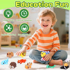 Gencokok 30PCS 3D Printed Animals Set, 1.96In Mini 3D Printed Animals, Animal Figurines Exquisite Cute Pocket Pets Toy, Cute Articulated Flexible Fidget Toy for Desk Decoration, Party Favors