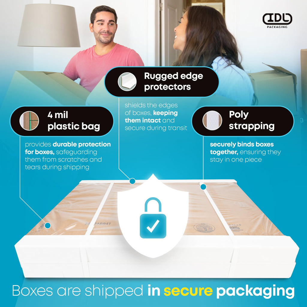 Medium Moving & Shipping Boxes 14"L x 10"W x 8"H (25-Pack) - Extra Strength 200 lb vs Regular - Corrugated Heavy Duty Shipping Boxes - Durable Box for Shipping - Box to Pack by IDL Packaging
