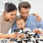 High Contrast Baby Cards for Infants, Black and White Baby Cards High Contrast Baby Toys for Newborns Visual Stimulation Brain Development Learning 20 Pcs 40 Pages 5.7'' x 5.7'' （0-3 Months）