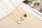 AIPPK 18K Gold Plated Clover Pendant Necklace Set for Women Fashion Four Leaf Clover Necklace Lucky Simple Jewelry Gifts for Women 3Pcs