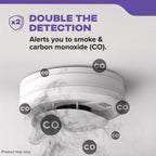 Kidde Smoke and Carbon Monoxide Detector, 10-Year Battery Powered, LED Status Lights, 85 dB Alarm, 5-inches, 30CUD10, 3 Pack