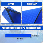 Pool Handrail Covers with Zippers 4 6 8 10 Ft Inground Swimming Pools Hand Rail Cover, Anti-Slip Cool Touch Heat Resistant, Royal Blue, Non Slip Swim Pool Railing Ladder Stair Handle Grip (4 Feet)