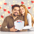 Moretoes 10pcs 8x8x8 Inches Cake Boxes with Window, White Bakery Dessert Boxes, Cajas Pasteles for Cake, Valentine's Day, Mother's Day,Wedding, Birthday, Party