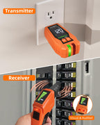 Focemta Circuit Breaker Finder & GFCI Outlet Tester with Digital LCD Display, 90-135V Electrical Circuit Tracer Tool for Electricians/DIY – Lightweight (Includes Batteries & Carrying Case)