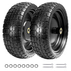 LTNICER 13" Flat Free Tires Compatible with Gorilla Carts,4.00-6 Solid Rubber Wheels with 5/8"Bearings,2.1"Offset Hub for Wagon Tire,Trailer Tire,Wagon Wheel Replacement,13 Trailer Tire Wheel(2-Pack)