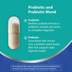 Florastor Advanced Pro+Pre Daily Probiotic and Prebiotic Supplement for Women and Men, Boosts Good Bacteria, Saccharomyces Boulardii CNCM I-745 (30 Capsules) (Pack of 2)