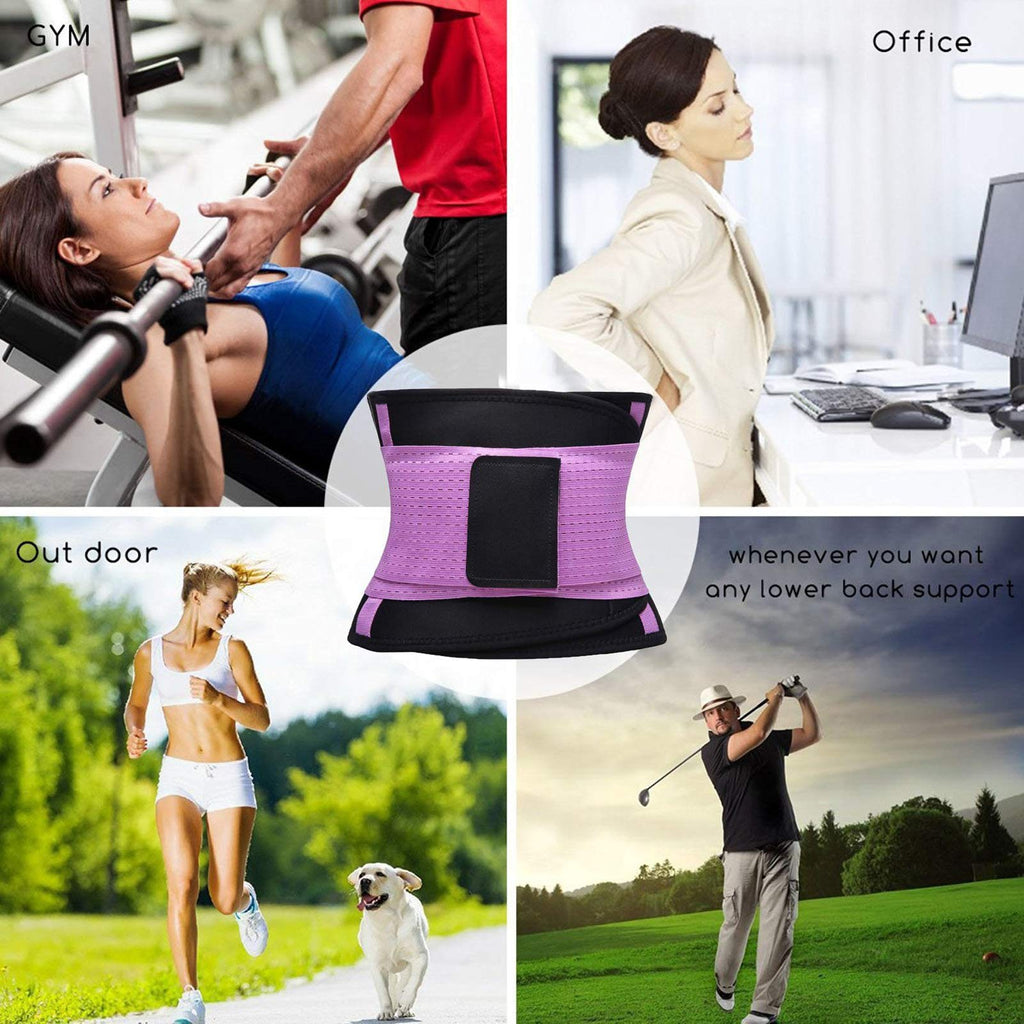 VENUZOR Waist Trainer Belt for Women - Waist Cincher Trimmer - Slimming Body Shaper Belt - Sport Girdle Belt (UP Graded)(Purple,X-Large)
