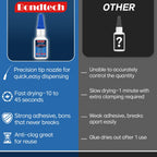 Super Glue 30 g, Superglue All Purpose, Instant Glue with Anti-Clog Cap, Strong Clear Adhesive for Plastic, Glass, Ceramic, Metal, Wood, DIY, Waterproof(Clear, 30 Grams * 1 Pack, Super Glue)