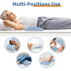 Lumbar Support Pillow for Bed Relief Back Pain: Lower Back Pillow for Sleeping - Memory Foam Waist Pillow - Back Wedge Bolster Pillow for Side, Back&Stomach Sleepers - Bed Rest Pillow for Car, Sofa