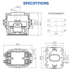 BOJACK 2 Poles FLA 30 Amp Coil 120 VAC Air Conditioner Condenser Compressor Contactor Motor Definite Purpose AC Contactor