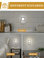DORESshop LED Night Light, Plug-in [4 Pack], Dusk to Dawn Sensor, Night Lights Plug into Wall for Bedroom, Bathroom, Toilet, Stairs, Kitchen, Hallway, Kids,Adults, Nightlight, Daylight White 5000K…