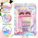 FUNFERY 6.3x9.4 SmellProof Holographic Resealable Bag,Clear Mylar Favor Bag