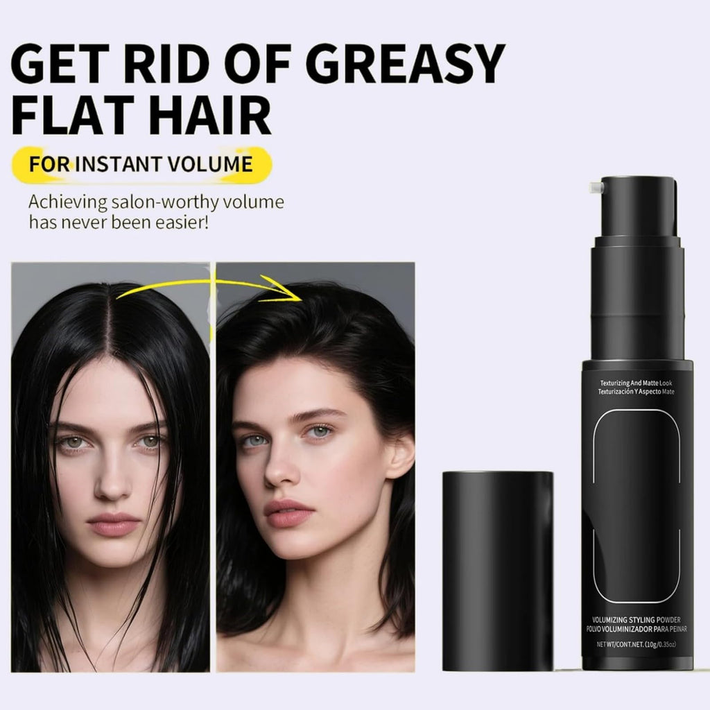 Gowwim Texture Powder 2-Piece Set (4g + 10g) , 360° Rotating Hair Texture Styling Volume Powder & 10g Instant Oil Control & Matte Finish Volumizing All-Day Hold for Men & Women Volumizing Non-greasy