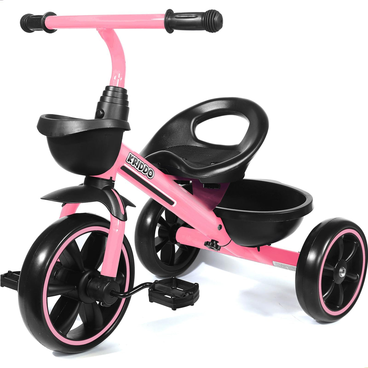KRIDDO Toddler Tricycle for Toddlers Age 2-5, Tool-Free Trike