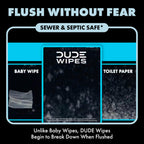DUDE Wipes Fragrance Free Hemorrhoid Flushable Wipes - 3 Pack (144 Count) - Extra-Large, Medicated with Witch Hazel for Soothing Relief - Septic and Sewer Safe